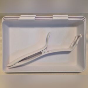 Pampered Chef Coating Trays and Tool Tongs - White